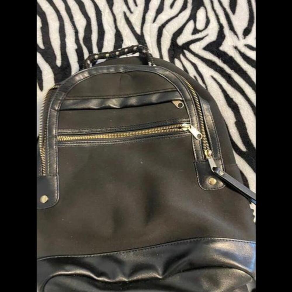 Mossimo Black Backpack Purse - image 2
